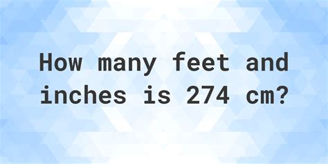 274 cm in inches and feet